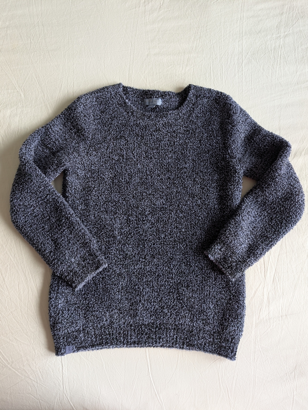 Barefoot Dreams Women's CozyChic Seaside Crew Neck Sweater Blue Black M